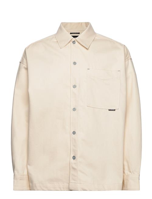 Se Boxy Fit Overshirt G-Star RAW Cream ved Booztlet