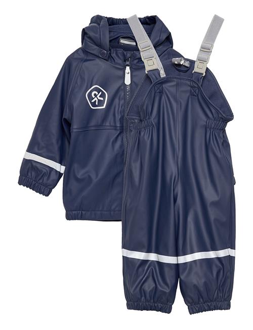 Color Kids Rain Set Pu W. Fleece Lining Color Kids Blue