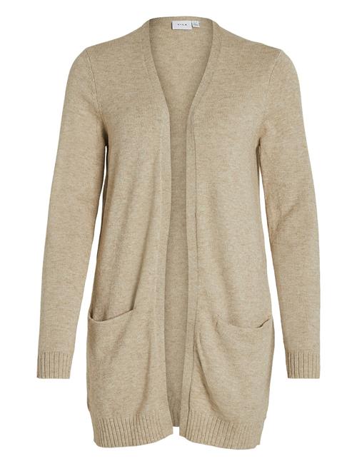 Se Vila Viril Open L/S Knit Cardigan - Noos Vila Beige ved Booztlet