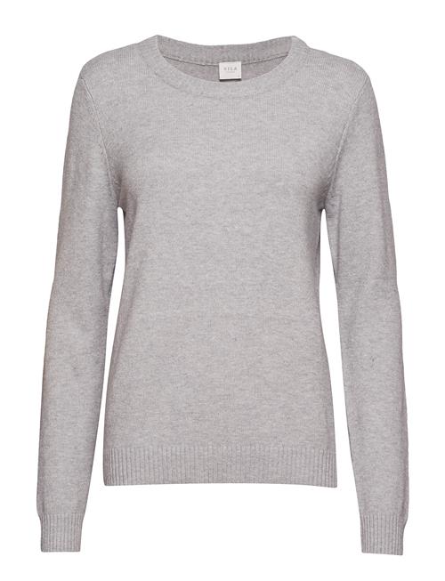 Vila Viril O-Neck L/S Knit Top Vila Grey