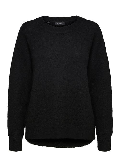 Slflulu Ls Knit O-Neck Selected Femme Black