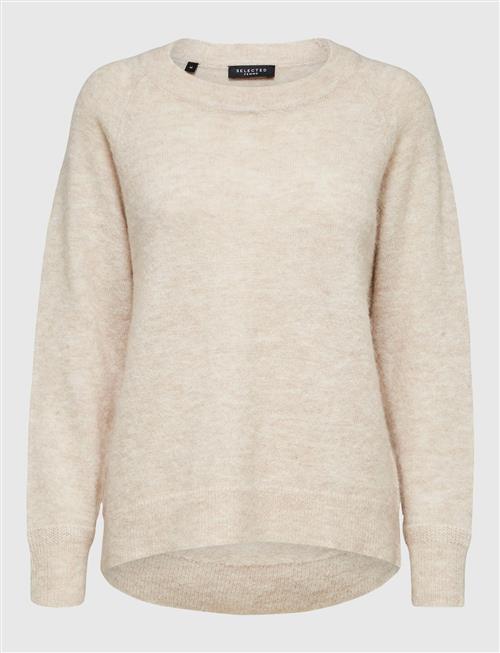 Slflulu Ls Knit O-Neck Selected Femme Pink