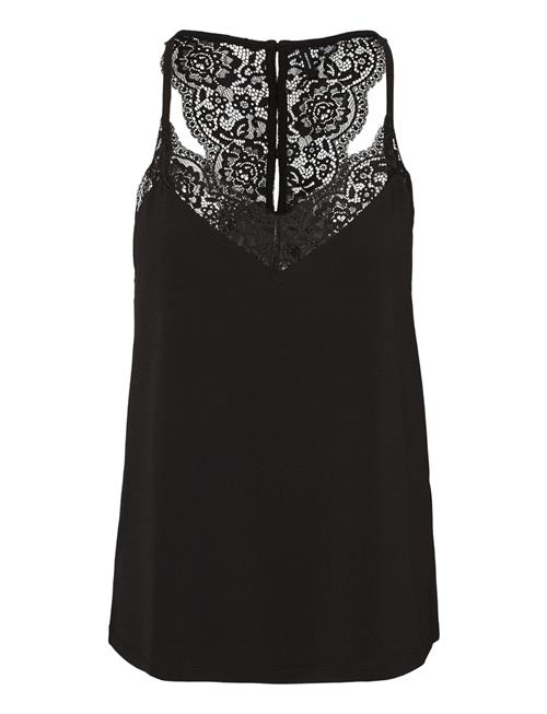 Se Vero Moda Vmana S/L Lace Top Ga Noos Vero Moda Black ved Booztlet