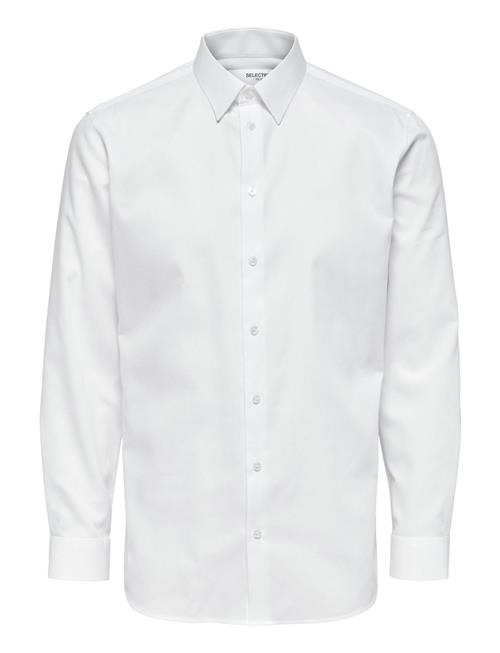 Selected Homme Slhslimnathan-Solid Shirt Ls B Selected Homme White