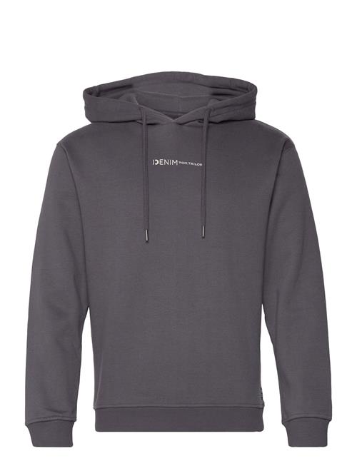 Se Tom Tailor Hoody With Print Tom Tailor Grey ved Booztlet