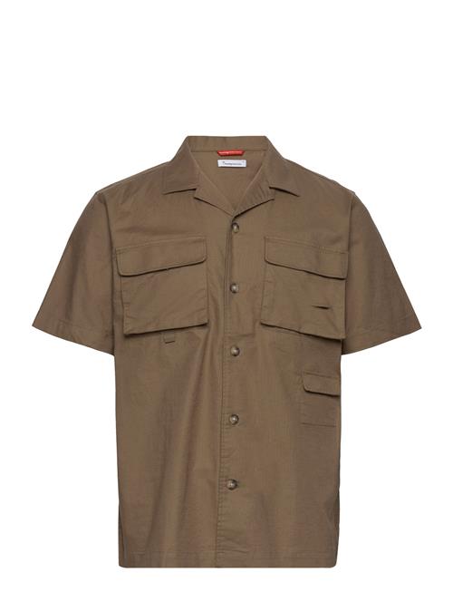 Knowledge Cotton Apparel Wave Utility Stretch Canvas Box Fit Knowledge Cotton Apparel Khaki