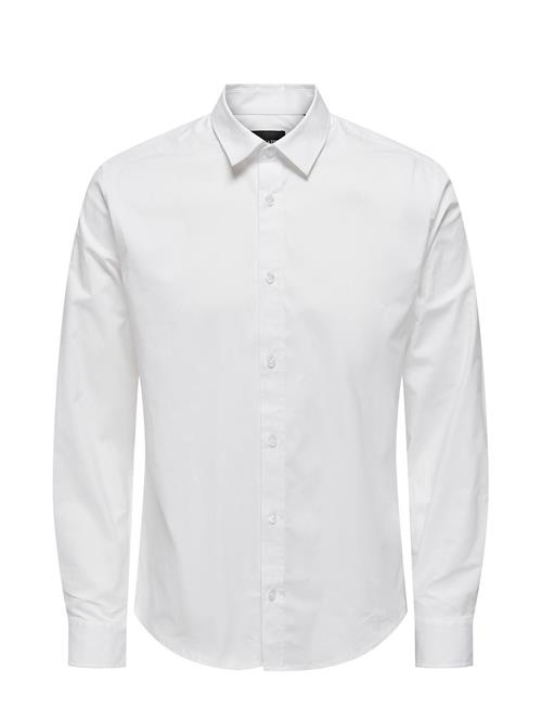 Se ONLY & SONS Onsandy Slim Easy Iron Poplin Shirt Noos ONLY & SONS White ved Booztlet