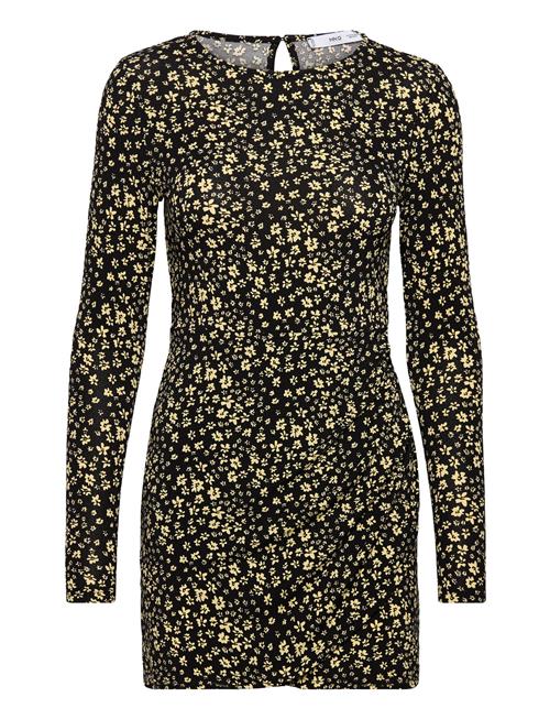 Mango Flower Print Dress Mango Black