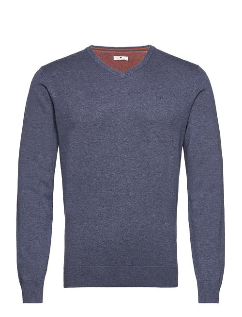 Se Tom Tailor Basic V Neck Sweater Tom Tailor Navy ved Booztlet