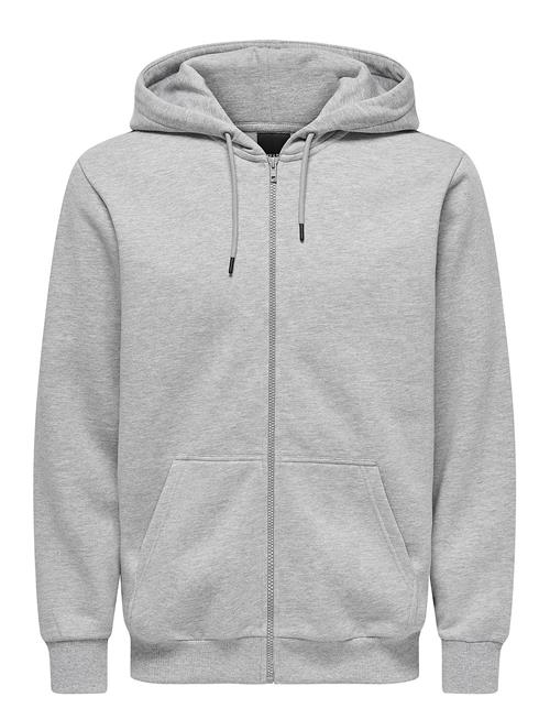 ONLY & SONS Onsceres Zip Thr. Hoodie Sweat Noos ONLY & SONS Grey