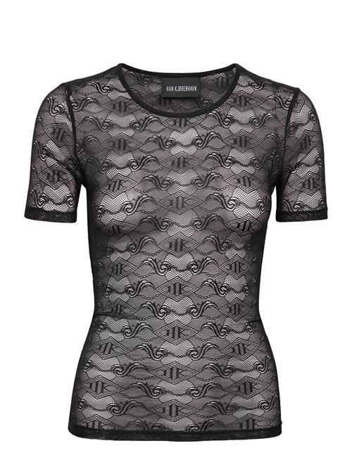 Se HAN Kjøbenhavn Lace Monogram Short Sleeve HAN Kjøbenhavn Black ved Booztlet