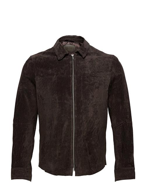 Jofama Clark Zipped Suede Shirt Jacke Jofama Brown