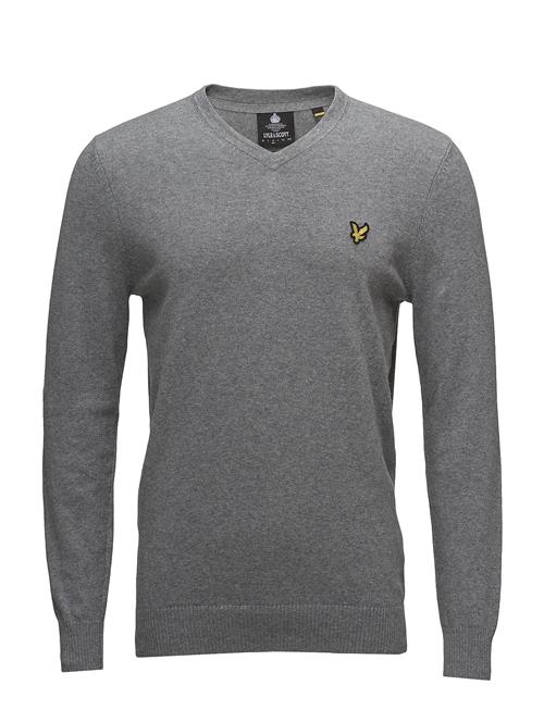 Cotton Merino V Neck Jumper Lyle & Scott Grey