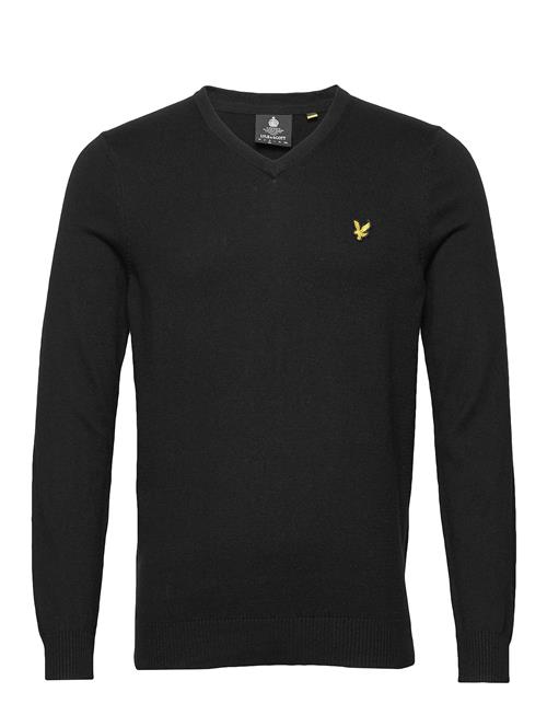 Cotton Merino V Neck Jumper Lyle & Scott Black