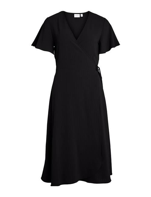 Vila Vilovie S/S Wrap Midi Dress - Noos Vila Black