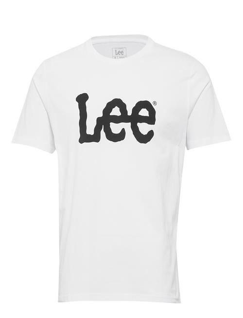 Se Lee Jeans Wobbly Logo Tee Lee Jeans White ved Booztlet