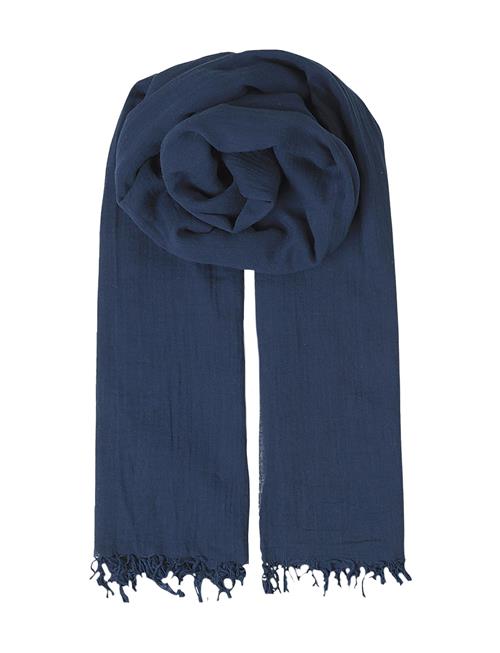 Se Becksöndergaard Solid Ilona Scarf Becksöndergaard Navy ved Booztlet