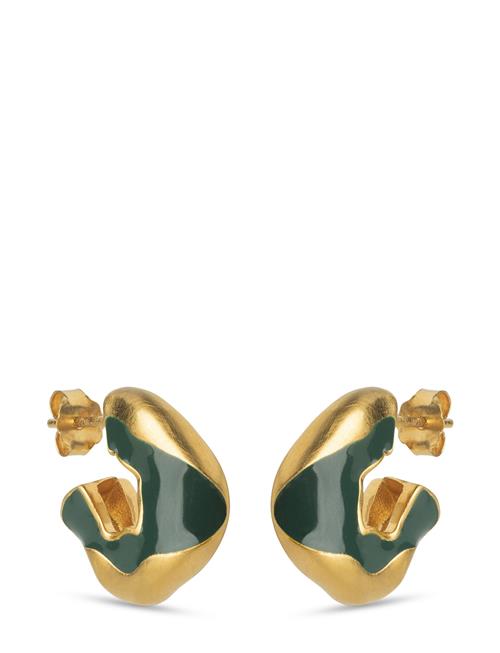 Amelia Hoops Enamel Copenhagen Gold