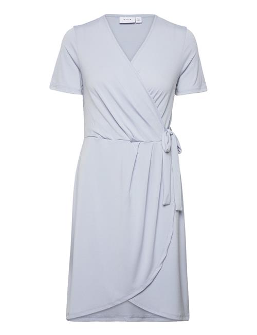 Vila Vinayeli S/S Knee Wrap Dress/Su - Noos Vila Blue