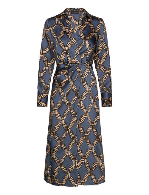 Mango Chain-Print Midi-Dress Mango Blue