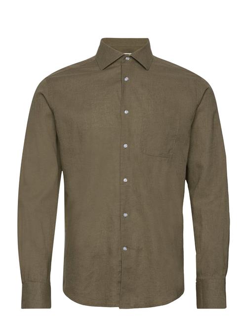 Bruun & Stengade Bs Ferrol Casual Slim Fit Shirt Bruun & Stengade Khaki