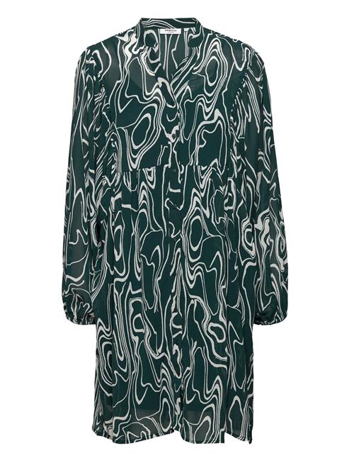 MSCH Copenhagen Mschtelena Rikkelie Shirt Dress Aop MSCH Copenhagen Green