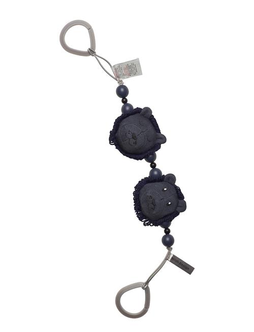 Smallstuff Stroller Chain, Knittet, Navy Lion Smallstuff Black