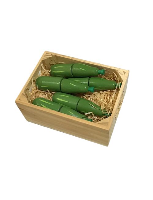 5 Cucumbers With Magnet In A Box Magni Toys Green