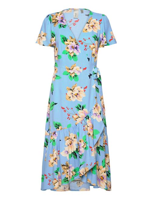 YAS Yascimello 2/4 Midi Wrap Dress S. - Show YAS Blue