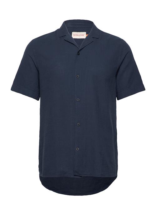 Revolution Short-Sleeved Cuban Shirt Revolution Navy