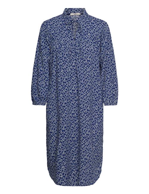 Esprit Casual Viscose Midi Dress With All-Over Print Esprit Casual Blue