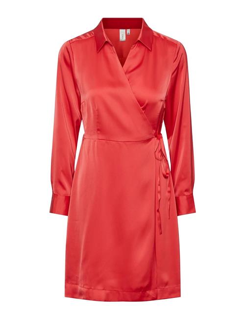 YAS Yassoftie Ls Shirt Dress S. - Ca YAS Red