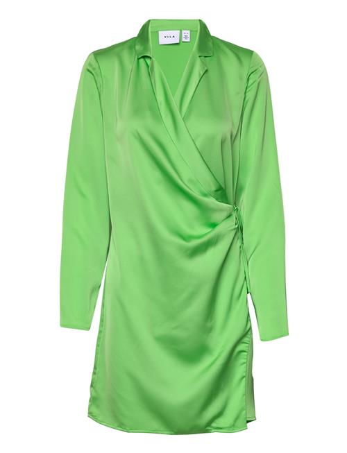 Vijohanna L/S Wrap Short Dress/Dc/Su Vila Green