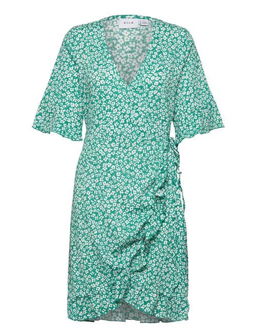 Vila Vicaia S/S Wrap Dress Vila Blue