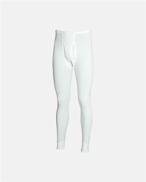 "Classic" long johns med gylp | 100 bomuld | Hvid