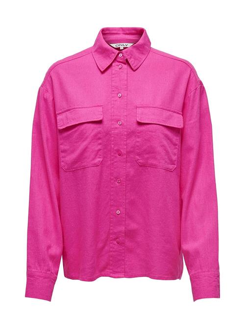 ONLY Onlcaro L/S Ovs Linen Bl Shirt Cc Pnt ONLY Pink