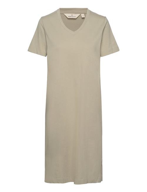 Basic Apparel Rebekka Tee Dress V. Neck Gots Basic Apparel Grey