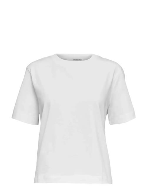 Slfessential Ss Boxy Tee Noos Selected White