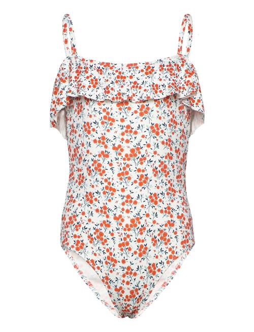 Mango Ruffled Floral Print Swimsuit Mango Patterned