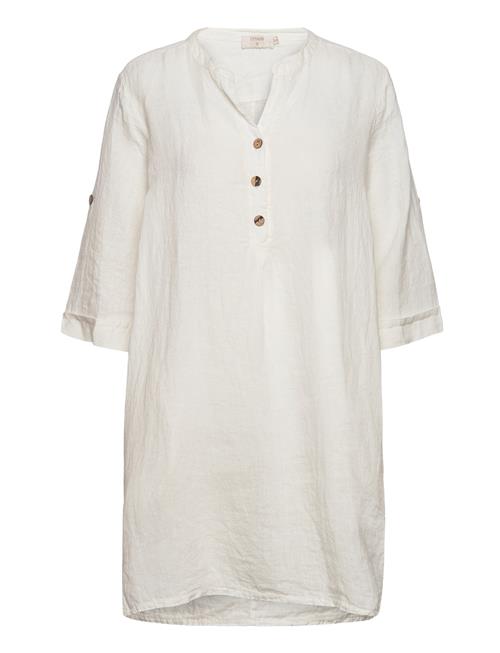 Se Cream Crbellis Caftan Short Dress - Molli Cream White ved Booztlet