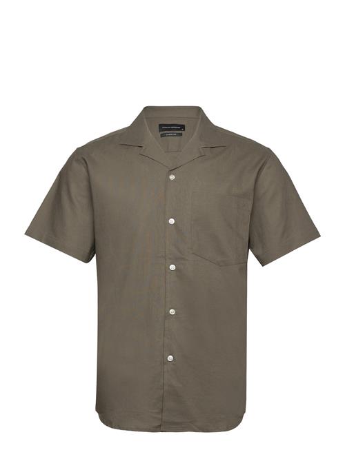 Bowling Cotton Linen Shirt S/S Clean Cut Copenhagen Khaki