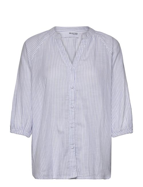 Selected Femme Slfalberta 3/4 Shirt W Selected Femme Blue