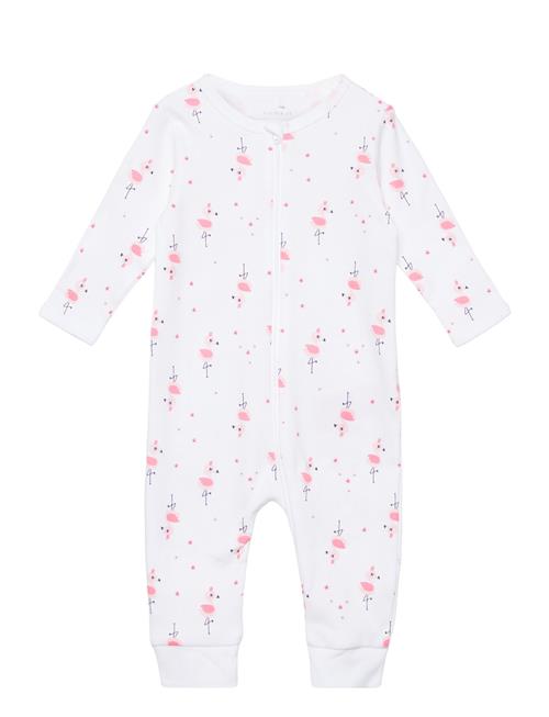 Nbfnightsuit Zip Flamingo Name It White