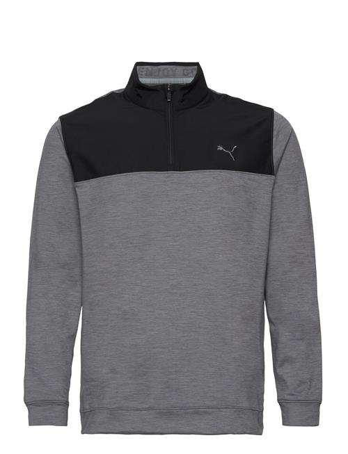 PUMA Golf Cloudspun Colorblock 1/4 Zip PUMA Golf Grey