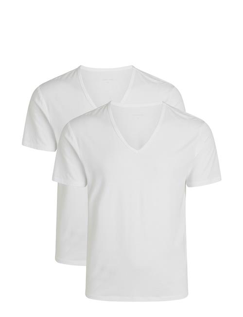 URBAN QUEST 2-Pack Men Bamboo V-Neck Undershirt URBAN QUEST White