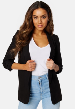 Se Pieces Pcbosella 3/4 Blazer Black Black - XXL ved Bubbleroom