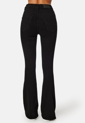 Se BUBBLEROOM Tove High Waist Flared Superstretch Black 34 ved Bubbleroom