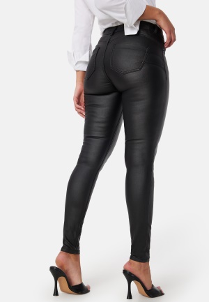 Se BUBBLEROOM Miranda Push-up coated jeans Black 34 ved Bubbleroom