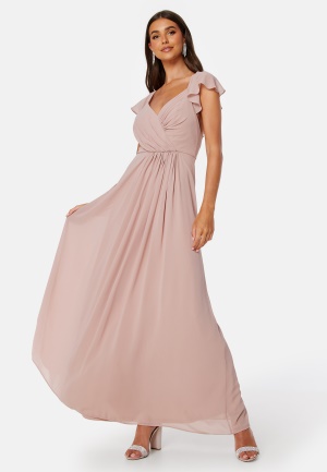 Se Bubbleroom Occasion Rosabelle Tie Back Gown Dusty pink 40 ved Bubbleroom