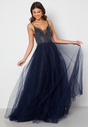 Se Christian Koehlert Tulle Evening Dress Twilight Blue 32 ved Bubbleroom